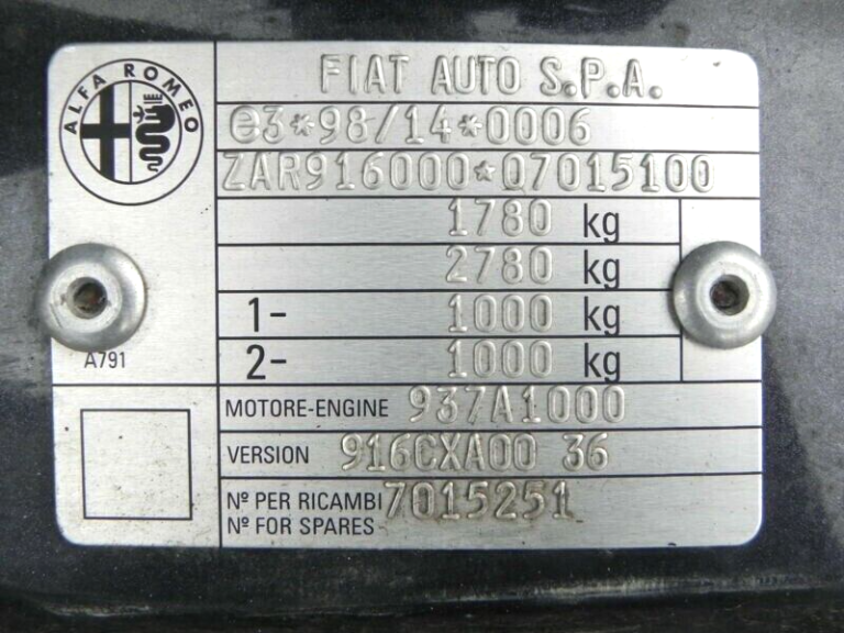 Alfa Romeo GTV pārnesumkārba manuālā pārnesumkārba 5 ātrumu 937A1000 5 pārnesumu manuālā pārnesumkārba
