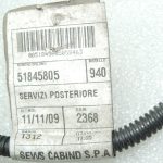Oriģināla Alfa Romeo Giulietta 940 aizmugurējā bampera stāvvietas sensoru instalācija