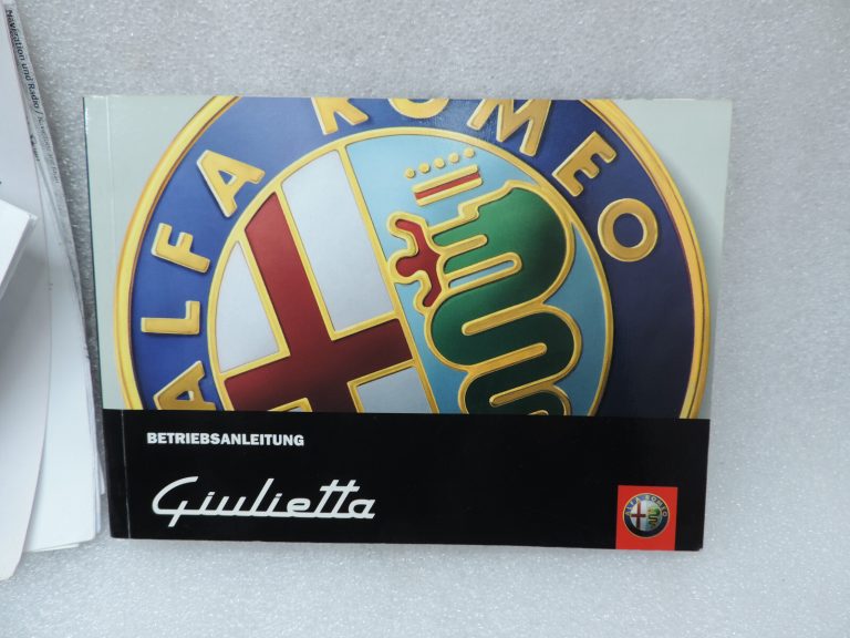 Oriģināls Alfa Romeo Giulietta 940 Īpašnieka Rokasgrāmata Komplekts Vācu valodā