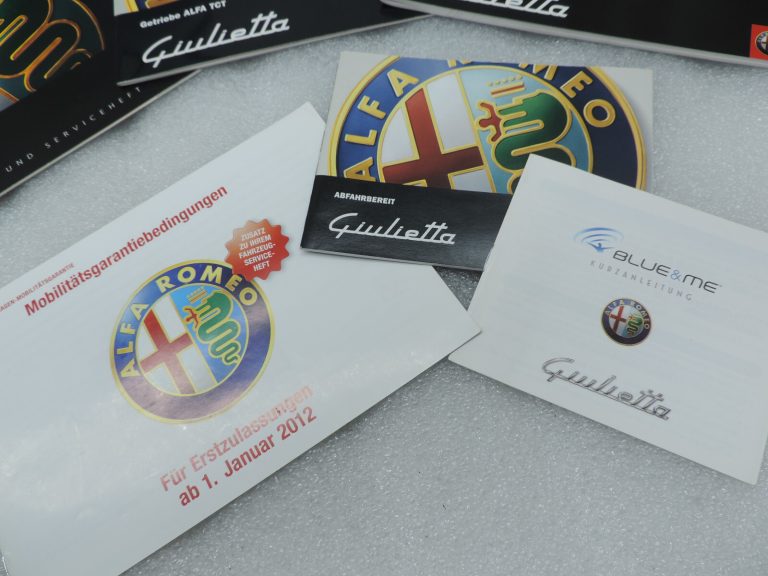 Oriģināls Alfa Romeo Giulietta 940 Īpašnieka Rokasgrāmata Komplekts Vācu valodā