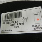 BMW F20 F21 1. sērijas F20 F21 bagāžas nodalījuma kreisā bagāžas nodalījuma virsma 7238843