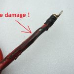 BMW 3 E46 M3 kabriolets akumulatora pozitīvais kabelis ar ugunsgrēka bojājumiem 61127893031 7894511