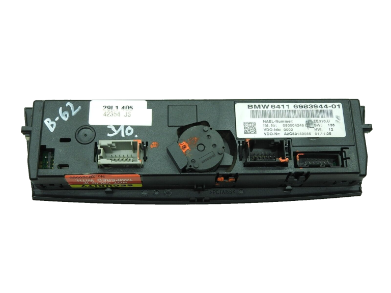 BMW E81 E82 E87 88 E90 E90 E91 E92 E93 Displeja vadības bloks gaisa kondicionētājs 64119199259