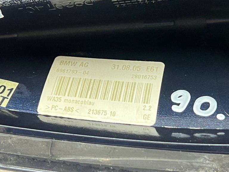 BMW E61 Tukšs jumta antenas korpuss 65206929373 monako zils metālisks a35