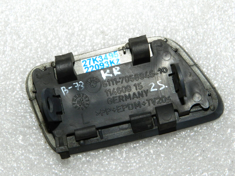 BMW E60 E61 priekšējo lukturu mazgātāja vāks kreisais Olivīna metālika 51117056947