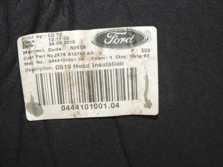 Oriģināls Ford Focus IV motora pārsega izolācijas paklājs ar kronšteinu komplektu JX7B-A16746-AD