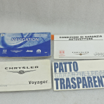Chrysler Voyager V (RT) Istruzioni d’uso + navigācijas rokasgrāmata komplekts itāļu valodā