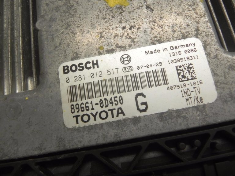 Toyota Yaris P9 2006-2011 1.4D motora vadības bloks 0281012517 ECU CONTROL UNIT