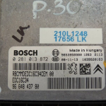 Peugeot Citroen Diesel 1.6HDI motora vadības bloks vadības bloks 0281013872