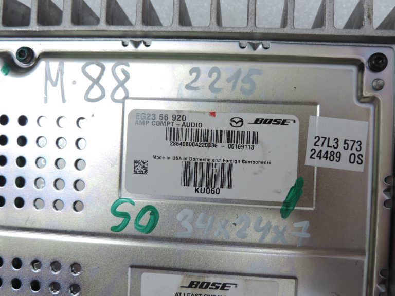 Mazda CX-7 CX7 vadības bloks Audio pastiprinātājs Skaņas pastiprinātājs BOSE EG23-66-920A