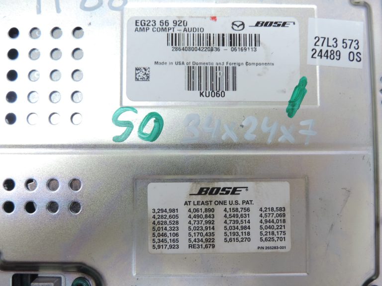 Mazda CX-7 CX7 vadības bloks Audio pastiprinātājs Skaņas pastiprinātājs BOSE EG23-66-920A