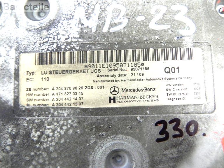 Mercedes W212 W204 Interfeisa vadības bloks A2048708626 A2049000300