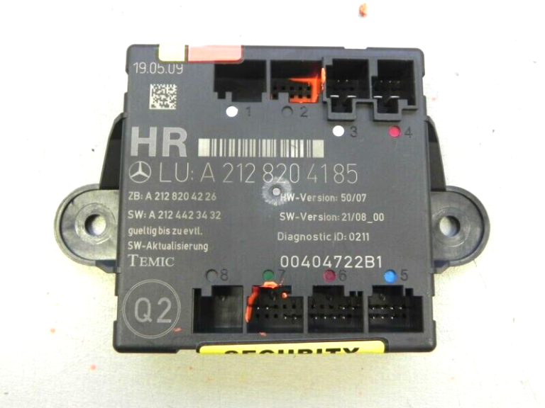 Mercedes C-E-Class W204 W212 Aizmugurējā labā durvju vadības bloks A2128204185