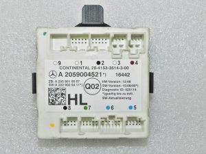 Mercedes C-klases W205 aizmugurējo kreiso durvju vadības bloks A2059004521