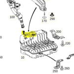 Oriģinālā Mercedes Benz W205 AdBlue tvertnes tvertnes caurules šļūtene