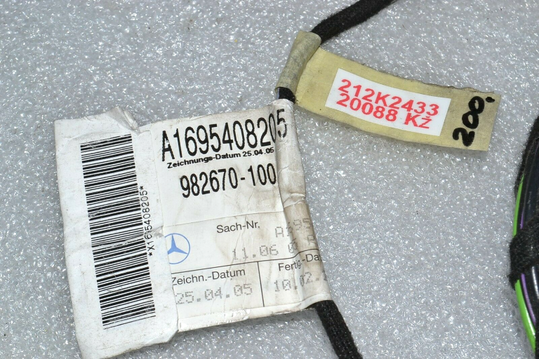 Mercedes-Benz B-klase W245 Aizmugurējo durvju instalācija kreisā labā A1695408205