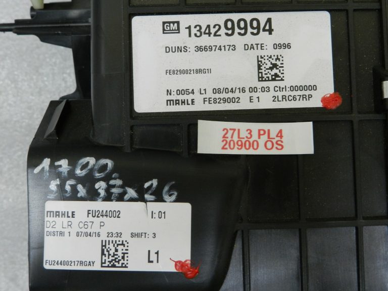 Opel Astra K Sildītāja korpuss Apsildes centrs Sildītāja serdeņa daļa 13429994 39206991