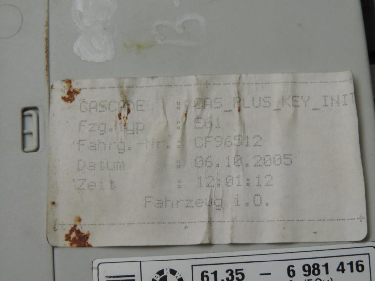 Vadības bloka modulis SG CAS 3 BMW 1. sērijas E87 3. sērijas E90 E91 5. sērijas E60 E61 61359395657