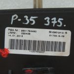 Peugeot 508 I MC6F Automātiskās pārnesumkārbas pārnesumu pārslēgšanas svira 9801784480