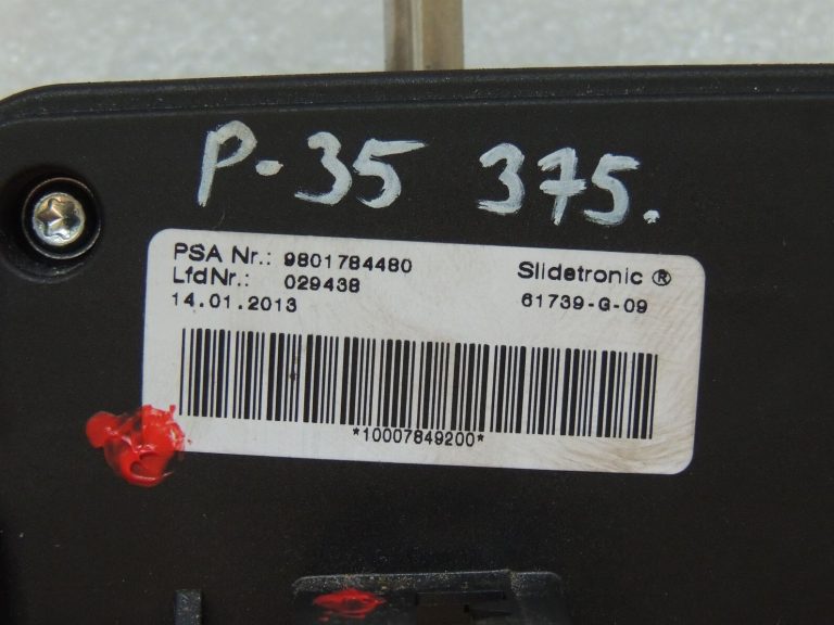 Peugeot 508 I MC6F Automātiskās pārnesumkārbas pārnesumu pārslēgšanas svira 9801784480