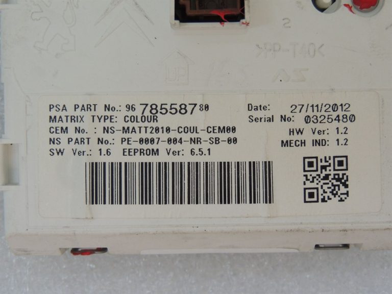 Peugeot 508 I Instrumentu paneļa spidometra ekrāni Displejs 9801784480