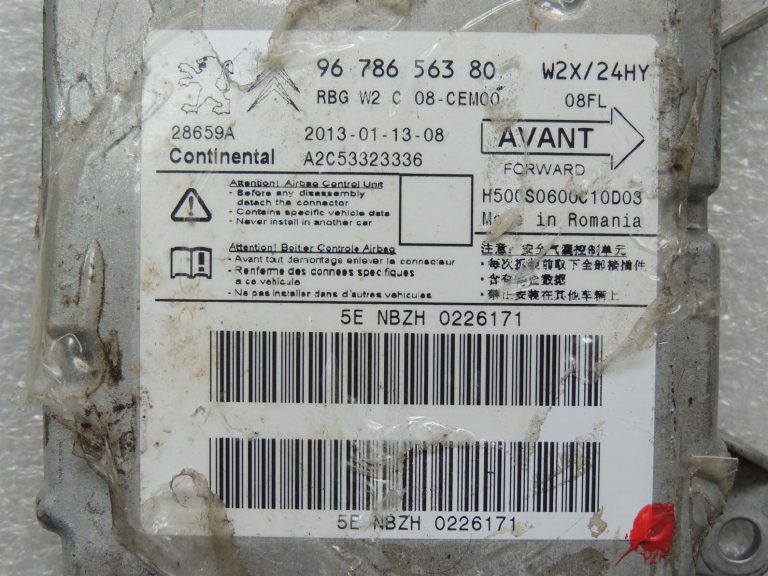 Peugeot 508 I Gaisa spilvenu vadības bloks Gaisa spilvenu vadības bloks Vadības bloks 9678656380