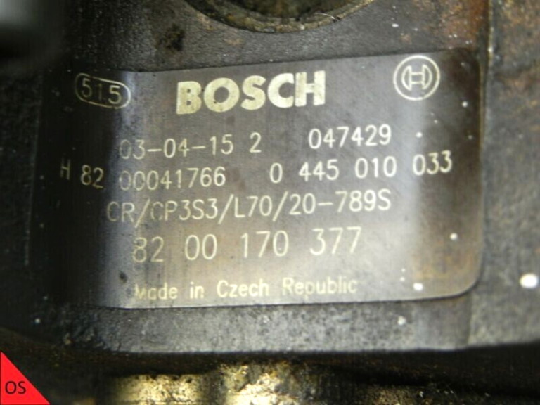 Oriģinālais Bosch 2.2/2.5dCi dīzeļdegvielas sūknis Renault Nissan Opel 0445010033