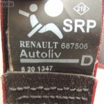 Renault Espace IV drošības josta priekšējā labā melna sarkana