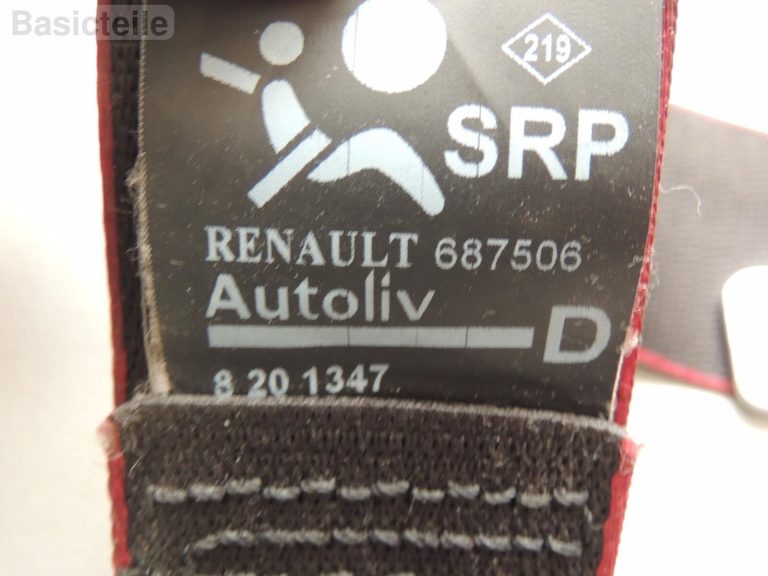 Renault Espace IV drošības josta priekšējā labā melna sarkana