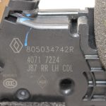 Oriģinālā Renault Captur I (J87) aizmugurējo kreiso durvju slēdzene 805034742R