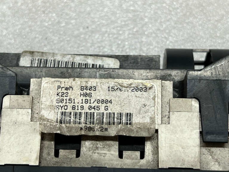 Skoda sildītāja vadības bloks sildītāja kontrolieris 6y0819045g