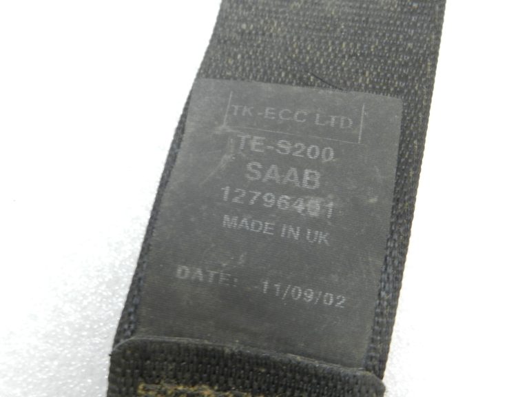SAAB 9-3 93 YS3F Aizmugurējā drošības josta kreisā labā melna 12796401