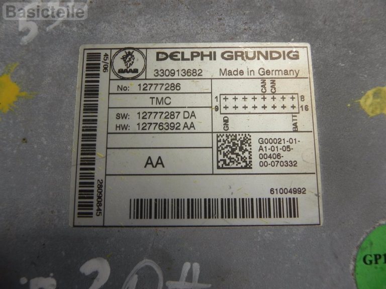 Saab 9-3 93 Delphi Grundig Radio kontroles uztvērējs 330913682 12777286