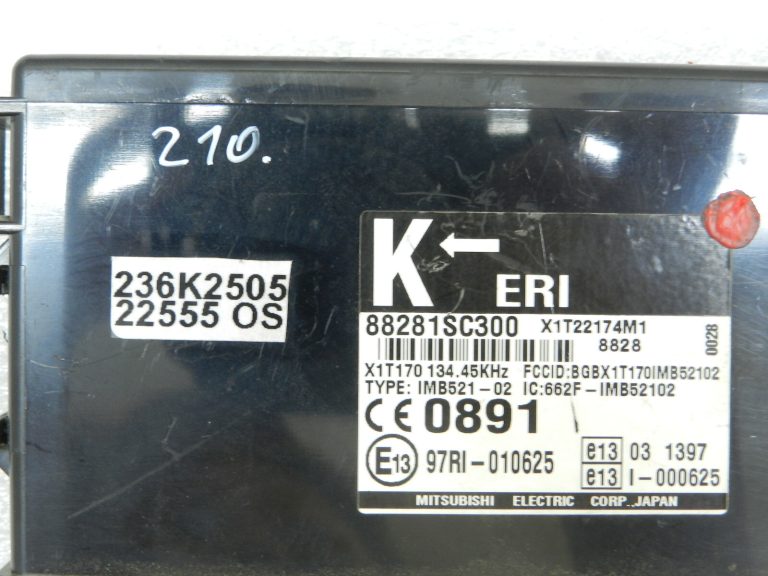 Subaru Forester III SH imobilaizera vadības bloka modulis 88281SC300