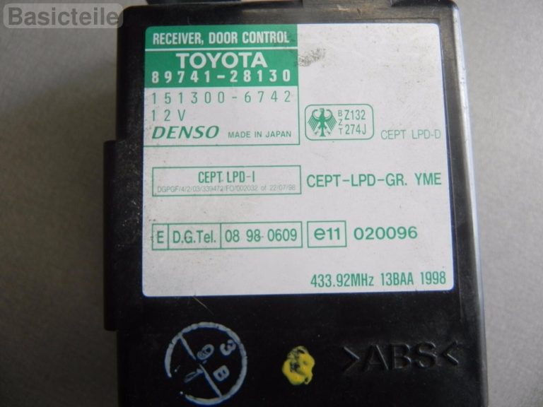 Toyota Previa 00-05 Vadības bloks uztvērēja durvju kontrole 89741-28130