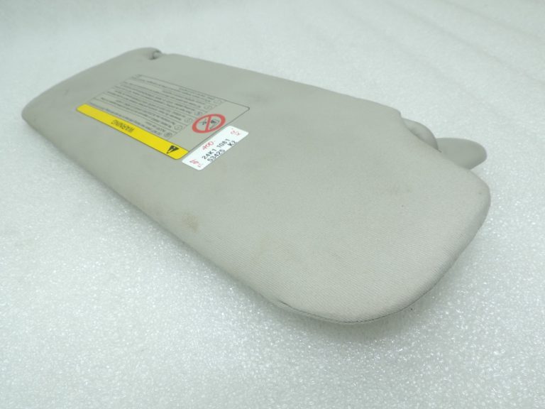 Oriģināls Toyota Avensis T25 saules aizsarglīdzeklis kreisajā pusē (ar brīdinājumu par gaisa spilvena atvēršanu) 7432005161161B1
