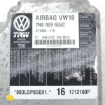 Volkswagen Sharan 7N SRS gaisa spilvenu vadības bloka vadības bloka moduļi 7N095959655C00Z