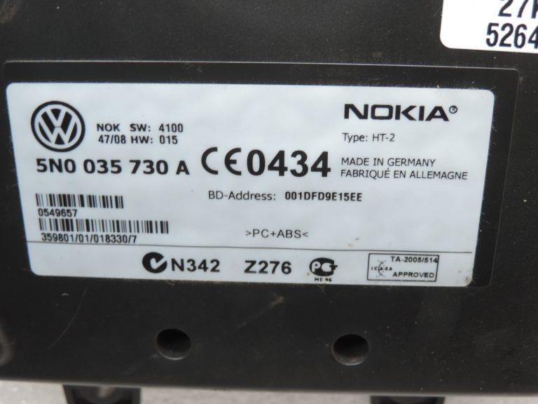 Oriģināls Volkswagen Tiguan 5N Bluetooth interfeisa vadības bloks 5N0035730A