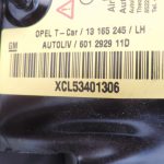 Opel Zafira B Priekšējā kreisā sēdekļa apšuvums Drošības modulis 13165245 24451787