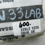 Nissan Qashqai Sēdekļa drošības spilvens Priekšā labais 985H04EA0A
