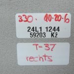 Oriģinālā Toyota Yaris Verso P2 Saules aizsegs labajā pusē, pelēks 7431052090B0