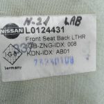 Nissan Qashqai oriģinālais sēdekļa apsildes atzveltnes sildelements priekšā labajā pusē