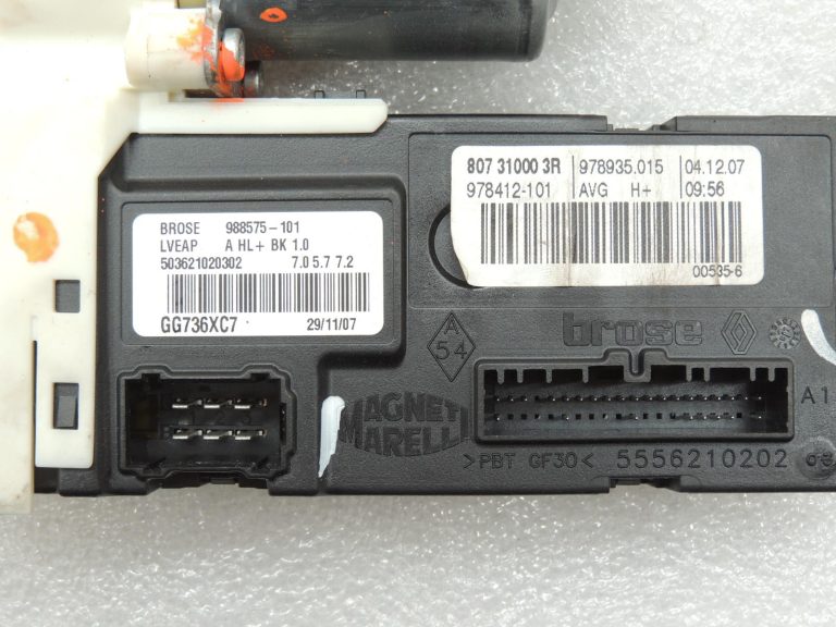 Renault Laguna III Logu regulatora motors priekšējais kreisais 807310003R