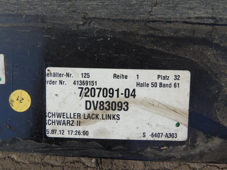 Oriģinālā BMW 5. sērijas F10 F11 sānu Slieksnis kreisajā pusē BLACK II 668