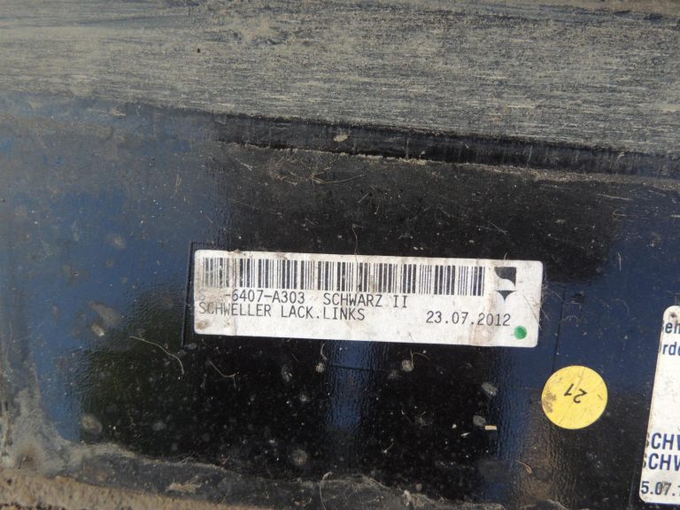 Oriģinālā BMW 5. sērijas F10 F11 sānu Slieksnis kreisajā pusē BLACK II 668