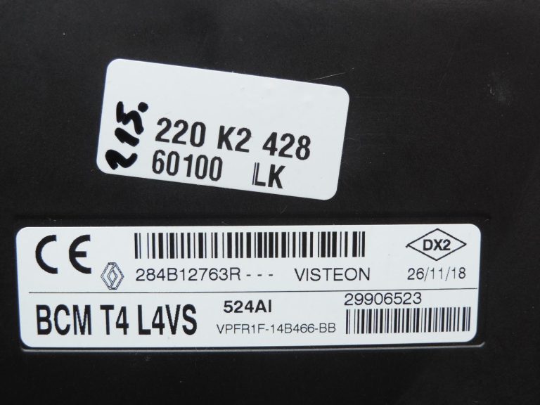 Opel Vivaro B Renault Trafic III vadības bloks BCM T4 L4VS 284B12763R