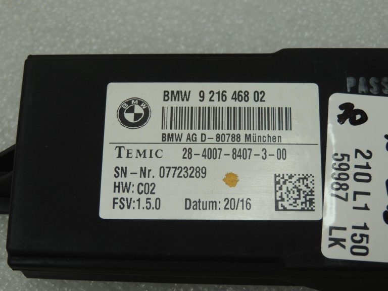 Oe BMW F20 F21 F22 F22 F30 F31 F34 F35 Sēdekļa vadības bloks 61359216468