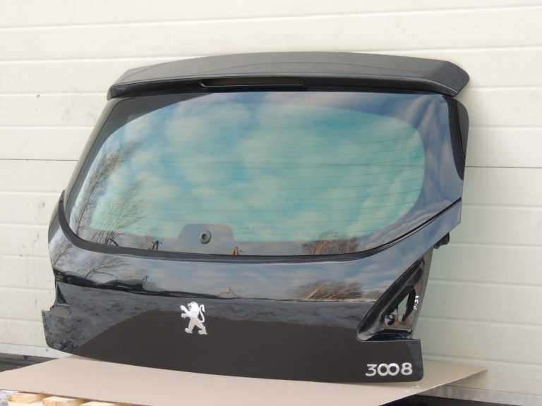 Peugeot 3008 I durvis aizmugurējās durvis aizmugurējās durvis bagāžnieka vāks krāsa KTV Black Perla