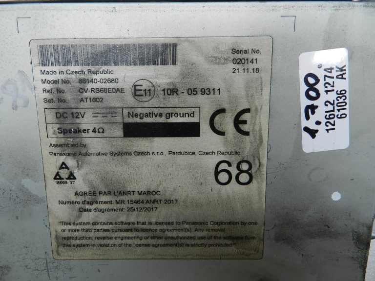 Toyota Corolla E210 oriģinālais radio ir BOJĀTS!!! 8614002681