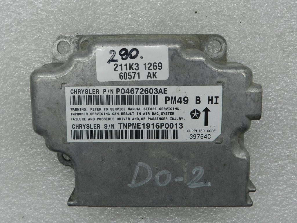 Dodge Caliber oriģinālais gaisa spilvenu vadības bloks 4672603AD